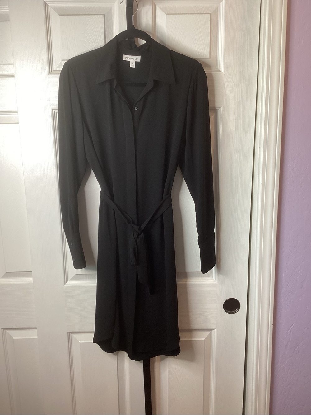 Prologue Black Long Sleeve Shirt Dress, size Medium